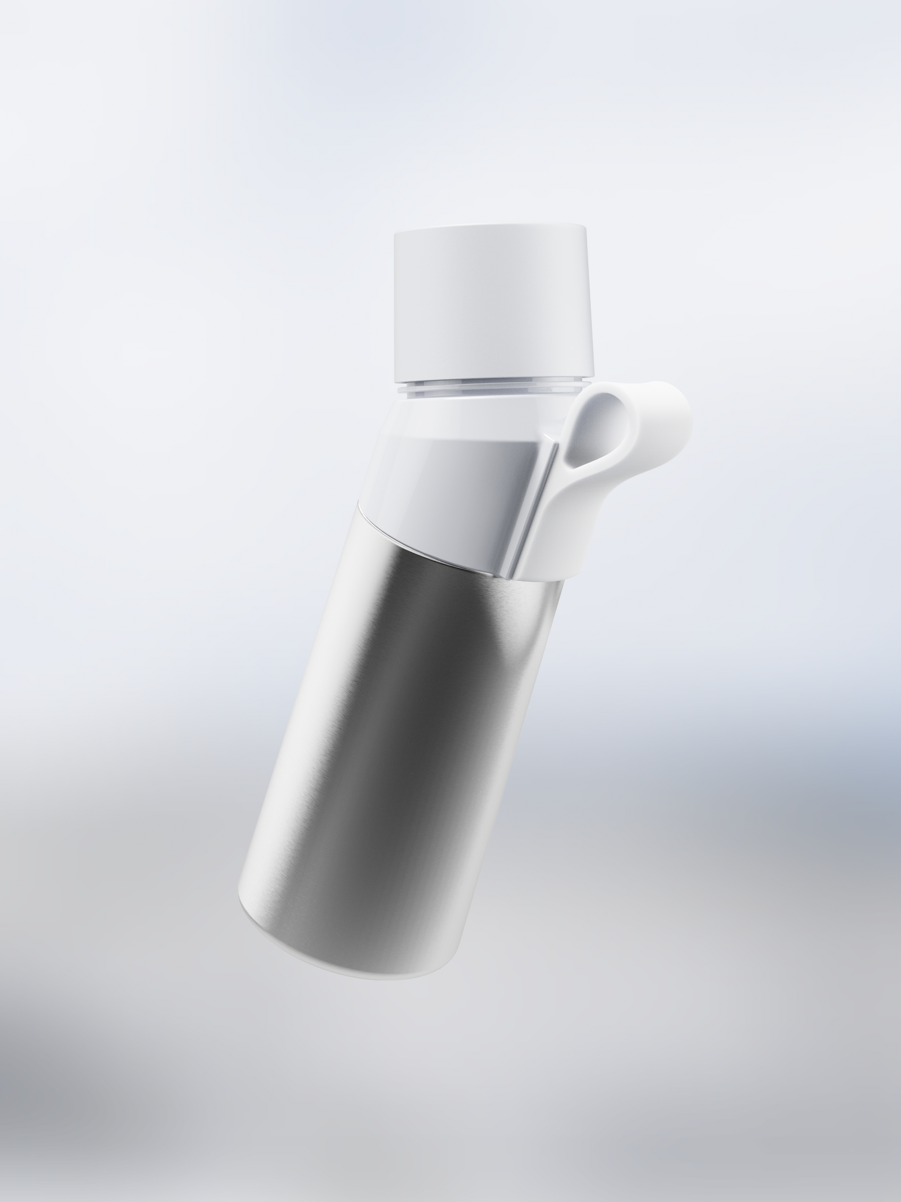 air up® Twist Pro Steel Flasche Set - Silver 480 ml
