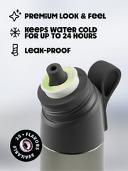 air up® Twist Pro Steel Flasche - Dusky Obsidian 480 ml