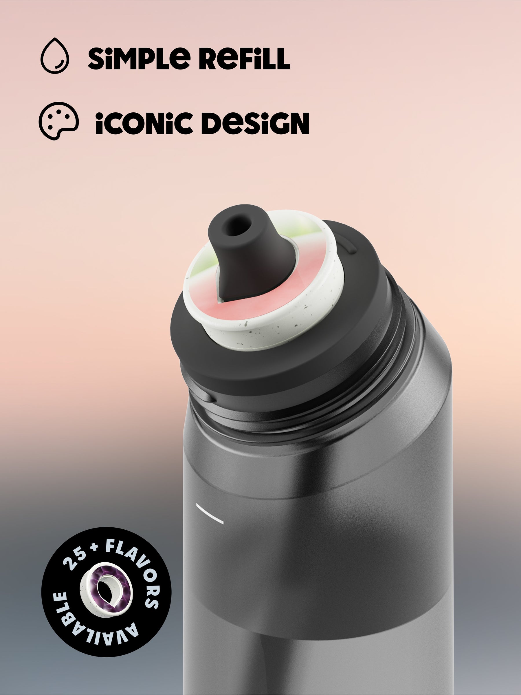 air up® Twist Flasche - Charcoal Grey 650 ml