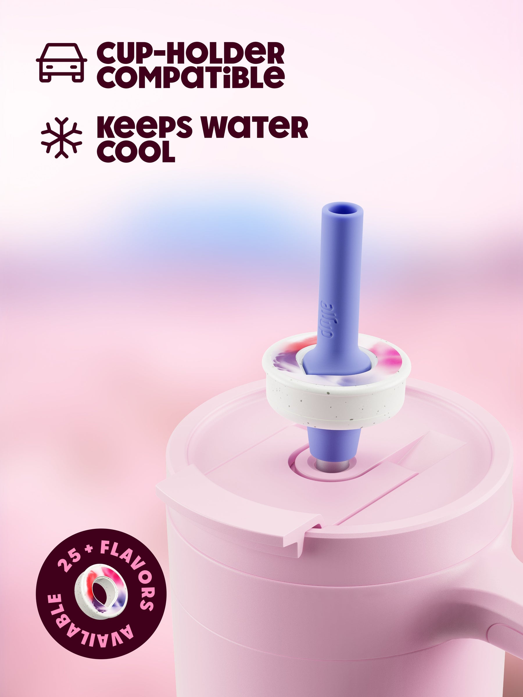 air up® Tumbler mit Griff - Pink Indigo 890 ml