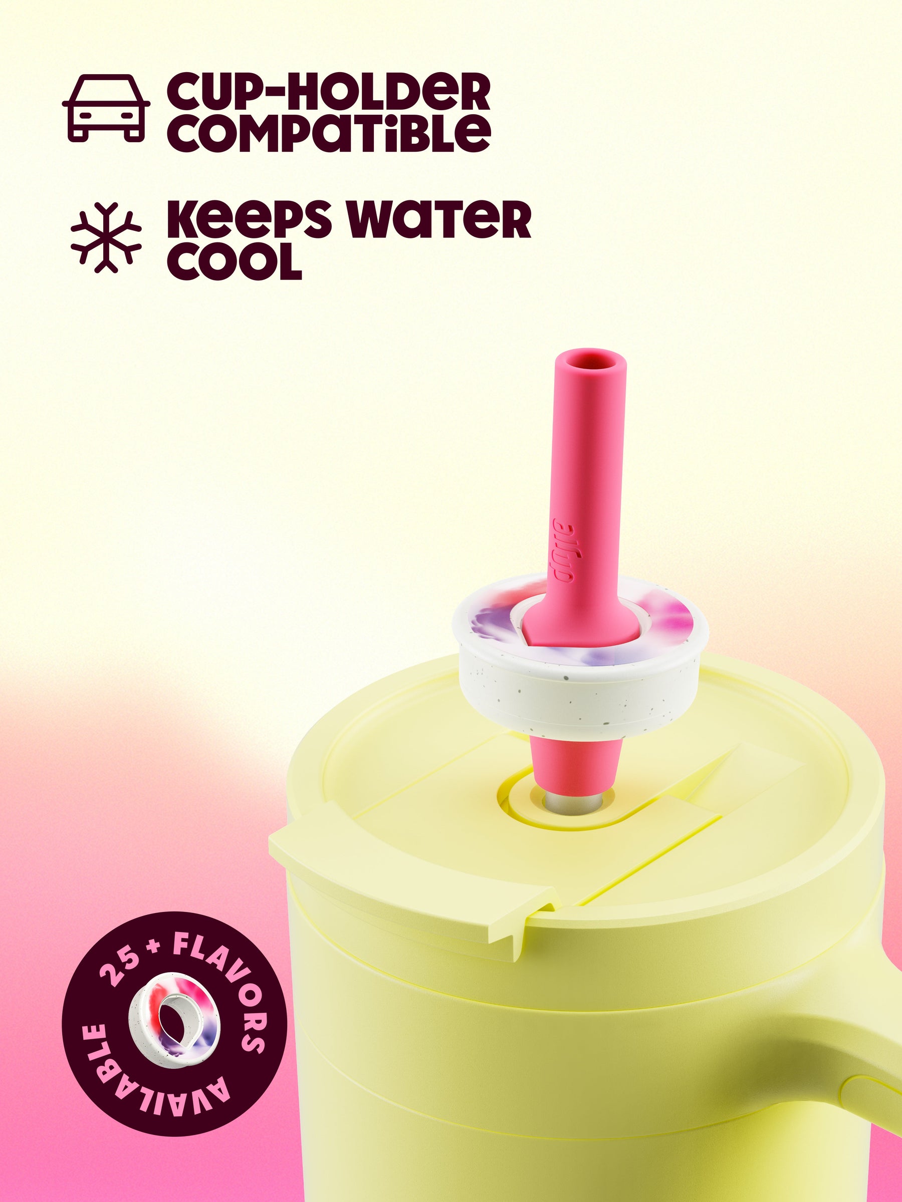 air up® Tumbler mit Griff - Buttercup Pink 890 ml
