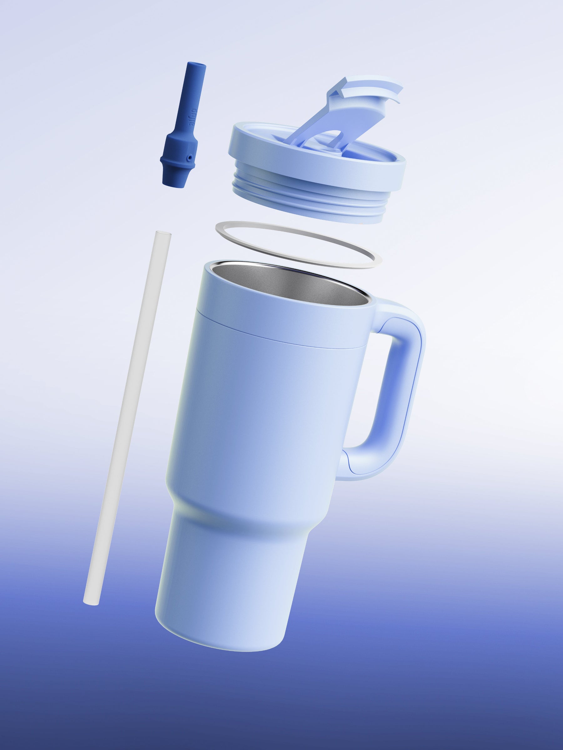 air up® Tumbler mit Griff - Blue Cornflower 890 ml