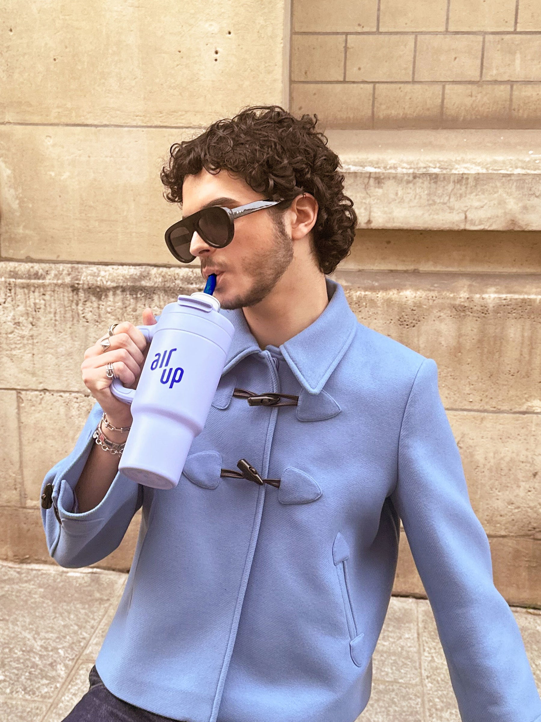air up® Tumbler mit Griff - Blue Cornflower 890 ml